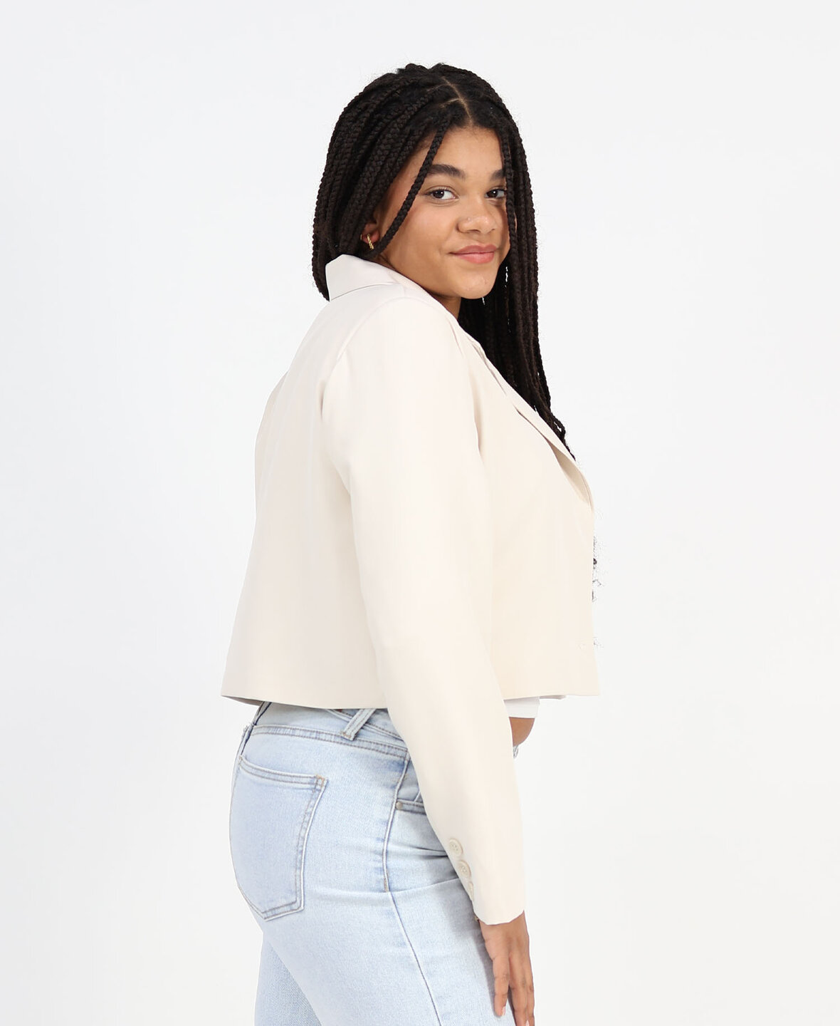 Sanne Cropped Blazer Beige