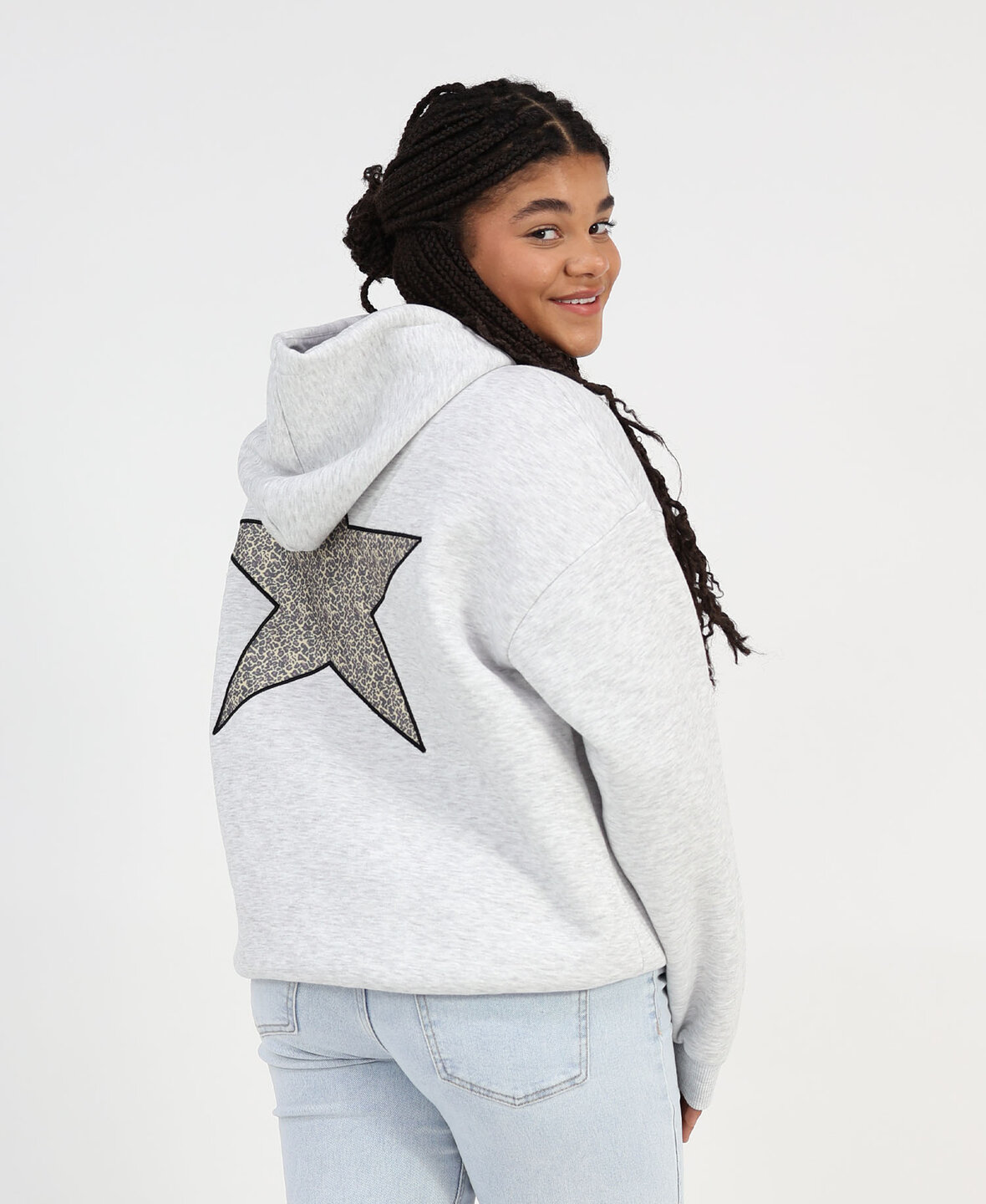 Star Hoodie Lightgrey