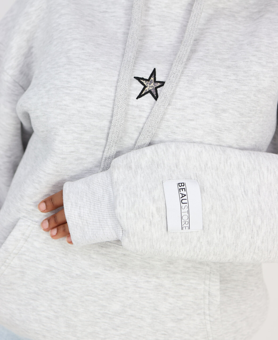 Star Hoodie Lightgrey