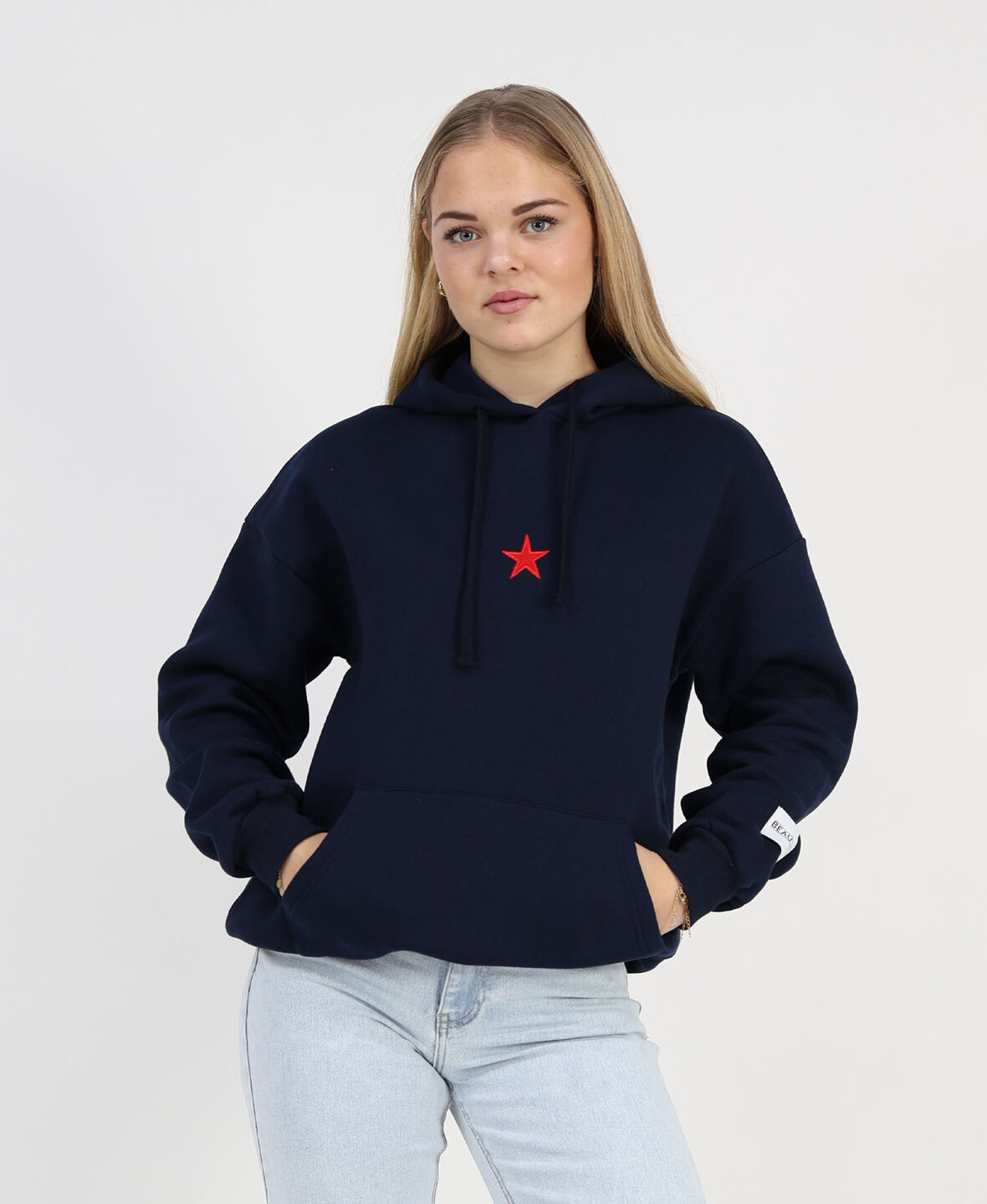 Star Hoodie Navy Blue