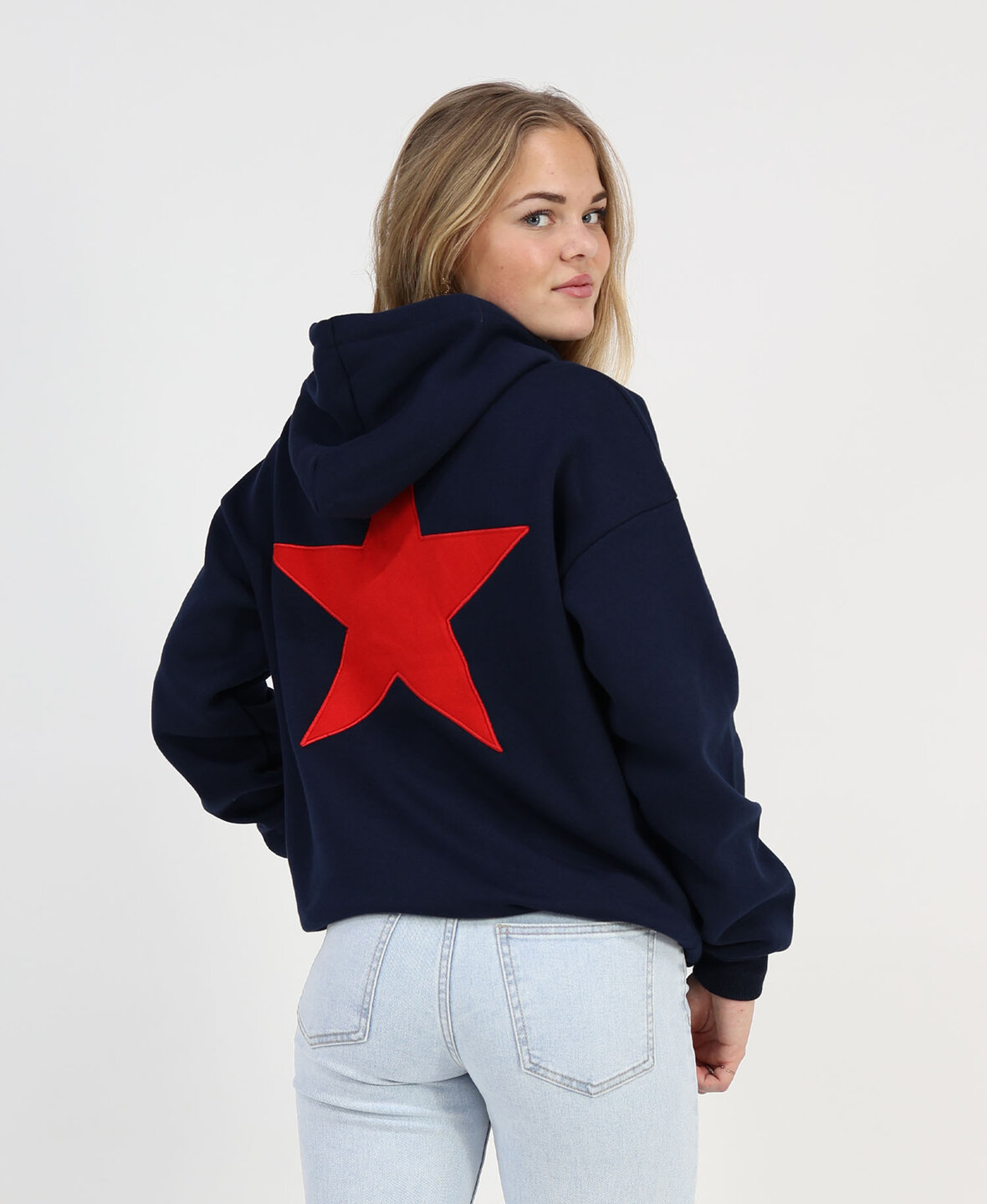 Star Hoodie Navy Blue