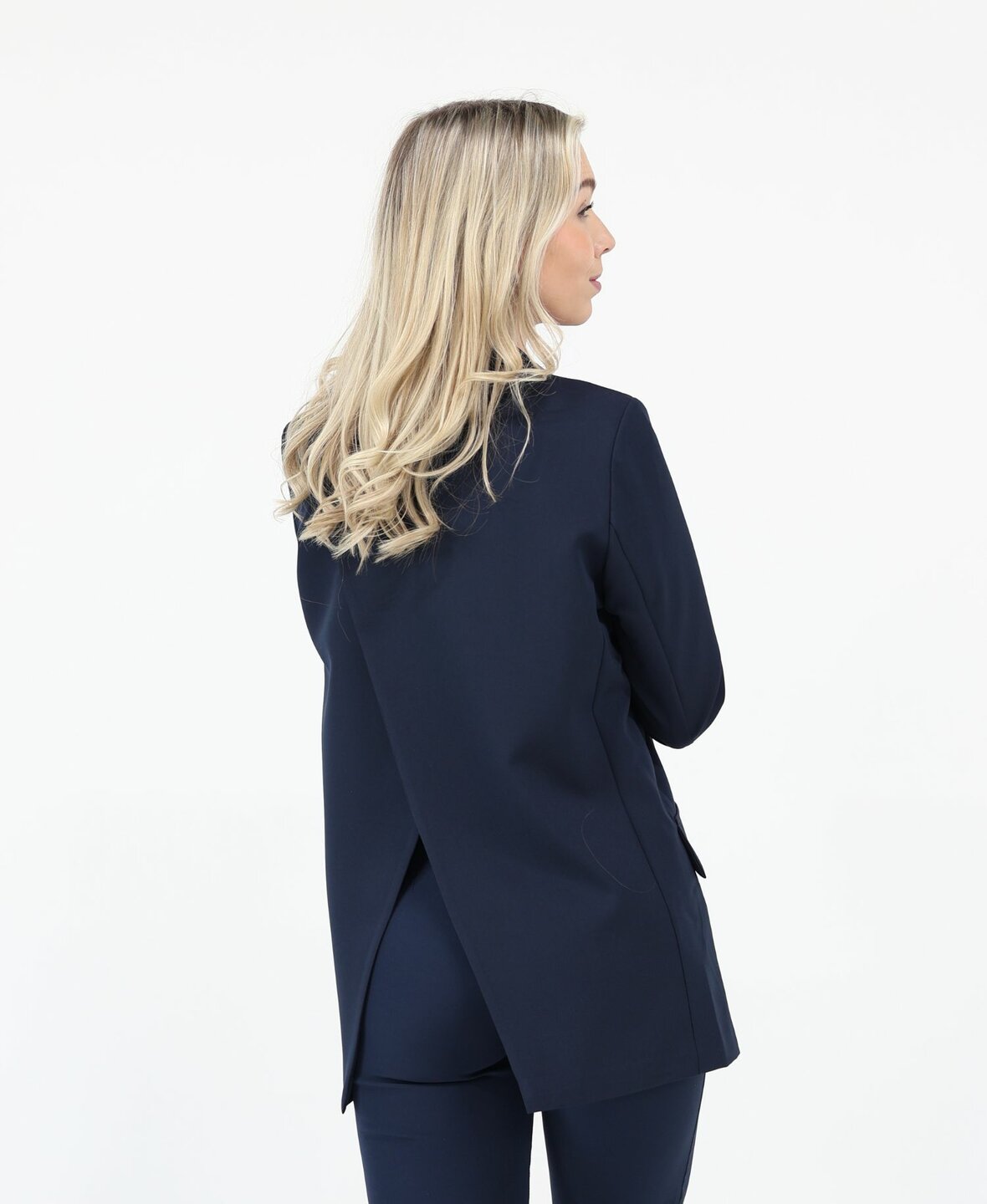 Sanne Split Blazer Navy Blue